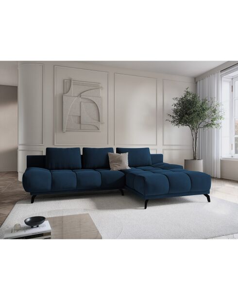 Canapé d'angle Droit Convertible avec Coffre Cirrus 5 Places bleu roi - 290x182x90 cm